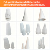 Bouchon conique en fibre céramique isolante thermique, bouchon en silicate personnalisé pour sortie de four
