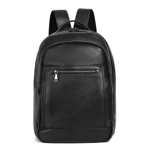 Small MOQ hot sale backpack high end quality real cow hide leather customized free logo personalized men's backpacks