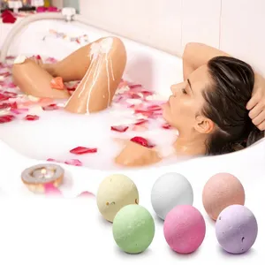 Bath Bombs ชุดของขวัญระเบิดเกลือน้ำมันหอมระเหย Bubble Bath Ball 80G * 12Pcs