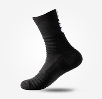 Lot de 3 chaussettes de compression noires pour le basketball, performance, amorti, athlétiques, courtes, pour la course et le cyclisme, pour hommes et femmes, tricotées, ODM