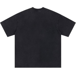 T-shirt unisexe en coton tricoté surdimensionné à motif graphique, manches courtes, respirant, anti-plis, style vintage streetwear décontracté - Product Image 2