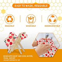 Ensemble de wraps en coton biologique personnalisés avec cire d'abeille naturelle |   Couvre-bol réutilisable et lavable |   Conservation des aliments, fruits et légumes frais