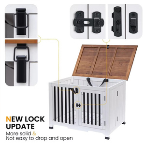 <span class=keywords><strong>Cage</strong></span> pour chien en métal et bois robuste, installation facile, structure haute résistance pour chiens de grande, moyenne et petite taille, utilisation en intérieur - Product Image 3