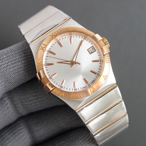 Reloj de Lujo de Alta Gama para Hombre, Movimiento Mecánico Automático, Pantalla Digital, Correa de Acero Inoxidable, Diseño Oculto para Omegaes - Product Image 1