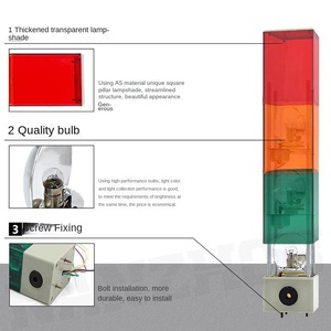 Équipement industriel machine-outil sécurité carré multicouche rotatif avertissement Buzzer pile tour lampe Led Signal alarme lumières - Product Image 5