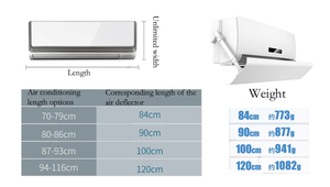 Camera da letto facile installazione regolabile a parete <span class=keywords><strong>condizionatore</strong></span> d'aria deflettore universale aria condizionata sfiato parabrezza - Product Image 6