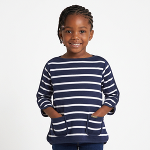 ODM Taiwan High Quality Polyester/Cotton <b>Long</b> <b>Sleeve</b> Striped Casual Branded Glamoroux Eco-Friendly Breathable Pockets Children - Product Image 1