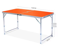 Table Pliante Carrée Multifonctionnelle Fabriquée en Usine avec Deux Chaises et Quatre Chaises pour un Usage Portable Facile en Camping