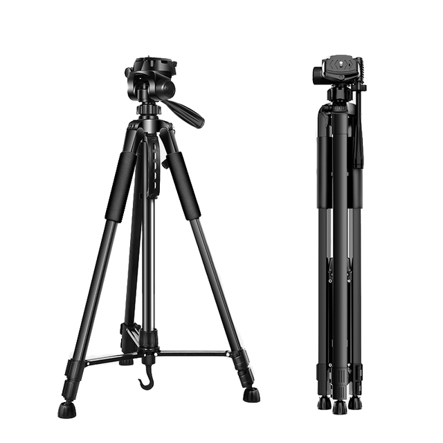 1.4m Mobile Phone Tripod Stand Photography Dslr Camera Tripods Ring Light Stand Portable Aluminum Travel Tripod