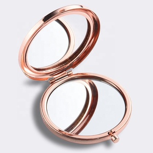 Mini miroir compact cosmétique portatif de <span class=keywords><strong>salon</strong></span> de beauté d'or <span class=keywords><strong>rose</strong></span> avec le logo - Product Image 5