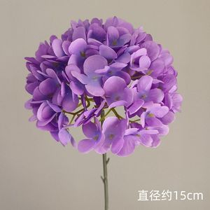 Série violette Fleurs artificielles en soie Rose de mariage Phalaenopsis Lys Gypsophile Hortensia Fausses fleurs en gros Extérieur Intérieur - Product Image 6