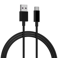 Kabel Data HNT Mobile USB A ke Tipe C 3A PD 1M USB Pengisian Cepat Transmisi Data 1m Hitam atau Putih TPE