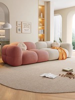 Canapé d'angle inclinable en velours style crème pour hôtel, salon simple, grand ou petit appartement, rangée droite, maison d'hôtes