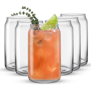 Jarra de Cerveza de Vidrio Transparente, Apta para Alimentos, de Borosilicato, de 12oz-24oz, con Tapa de Madera y Pajita, Color y Logotipo Personalizables - Product Image 1