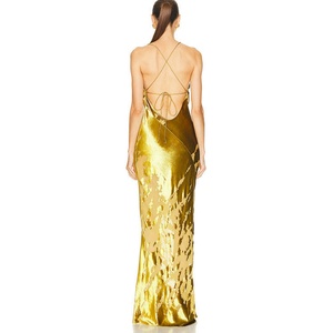 Nuevo Vestido de Noche Elegante de Alta Calidad para Mujer, Sexy, con Tirantes Finos, Cintura Delgada, Brillante, Elegante, de Satén, Ajustado al Cuerpo - Product Image 3