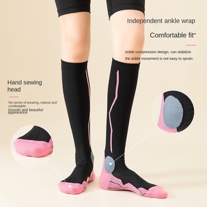 Calze a compressione per Fitness a tubo lungo Spandex/Nylon Anti-batteriche per sport all'aria aperta <span class=keywords><strong>da</strong></span> uomo che corre <span class=keywords><strong>da</strong></span> <span class=keywords><strong>donna</strong></span> calze per saltare la corda - Product Image 3