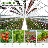 Kit Agricole pour Climat Froid, Système d'Irrigation Hydroponique, Système de Protection des Cultures, Serre en Poly Tunnel