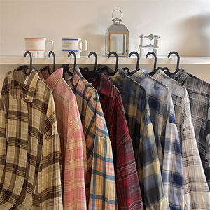 <strong>Women's</strong> Plaid Shacket Oversized Long Sleeve Button Down Shirt Jacket Summer Beach Cover up Casual Sun Protection Coat One Size - Product Image 2