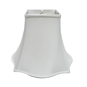 Alla moda Stretch Tessuto Materiale Ufficio Fantasia Bianco Decorativo Lampada Da Tavolo Paralume per la Vendita