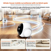 Kamera Pintar AI Baru untuk Rumah, Nirkabel HD, Robot Dalam Ruangan dengan Remote Control, Memori Internal 512GB untuk Pemantauan Hewan Peliharaan