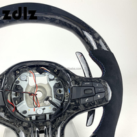Volant à LED pour BMW G20 G28 G30 G38 G32 G11 G12 Volant en fibre de carbone forgé avec palette de changement de vitesse