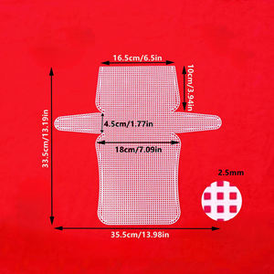 Panneaux en maille plastique faits main style Hyun A pour projets de crochet et de tricot, sac à motif cerf et fil polaire corail pour loisirs créatifs - Product Image 4