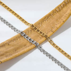 Joolim 18kゴールドメッキPVDチャンキーキューバ中空バンドチェーンチョーカーネックレス,女性用 - Product Image 3