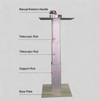 Pieds de table pneumatiques multifonctions Carriage |   Pieds de levage réglables pour conversion de camping-car à assise opposée