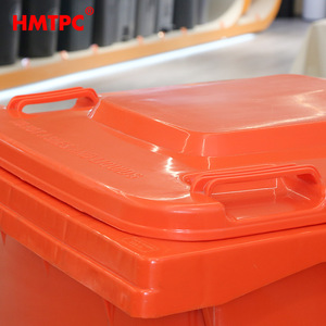 <b>Large</b> Capacity Sanitation Garbage <b>Bin</b> 360L Plastic With Wheels Sealable Lid Outdoor Use Rectangular HDPE - Product Image 3