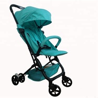Poussette légère en alliage d'aluminium pliable compacte avec capote, panier de rangement et inclinaison multi-positions pour bébé