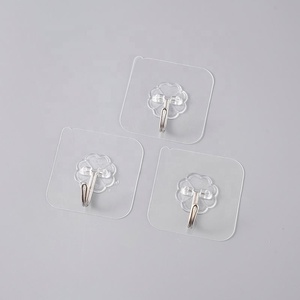 Heavy-Duty Transparent Self-Adhesive <strong>Wall</strong> <strong>Hooks</strong> Multi-Purpose Stainless Steel <strong>Key</strong> &amp; Towel Holder Kitchen &amp; Bathroom Accessories - Product Image 1