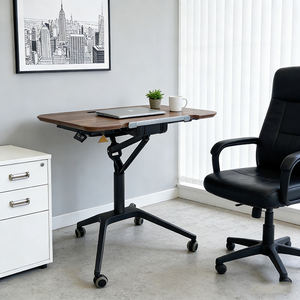 Table de conférence mobile pour ordinateur, réglable en hauteur avec mécanisme de levage à une touche, bureau pneumatique, roulettes verrouillables - Product Image 6