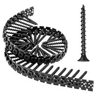 Vis à cloisons sèches collées # Vis à bois à filetage grossier 6 x 1-1/4 pouces pour pistolet à vis pour cloisons sèches, finition phosphate noire