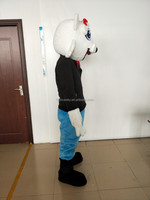 Costume de mascotte de chien de dessin animé personnalisé pour adulte, tenue intégrale en peluche pour la promotion