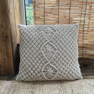 Op Voorraad Plain Bohemian 100% Katoen Haak Handgemaakte Gebreide Kussenhoezen Voor Sofa Patio Decoratie - Product Image 5