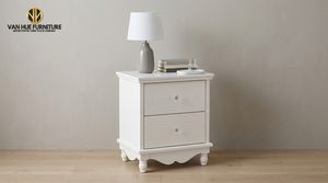 Functional White Kids <b>Bedside</b> Table 2 Drawer Nightstand <b>Storage</b> Cabinet for Children Study Room Furniture - Product Image 6