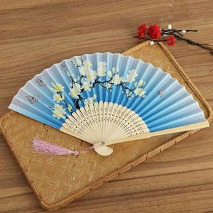 Promotional Handheld Floral Portable Plastic Hand Folding Fans Sublimation <b>Pattern</b> Bamboo Fans With Printing Your Design - Product Image 4