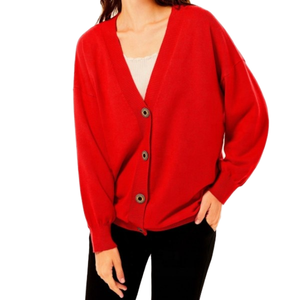 Suéteres tipo cárdigan para hombre Tiki Taka Sports, cuello en V, hombros caídos, con botones, antiarrugas, térmicos, gruesos, para invierno. - Product Image 1