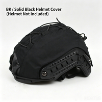Housse de casque tactique en polyester pour casques de style FAST, fermeture réglable à scratch, légère, pour usage extérieur