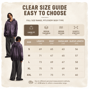 Men Oversized Zip Up Hoodie Vintage <b>Spray</b> Dyed Cotton <b>Fabric</b> Streetwear Jacket Raw Edge Faux Double Pocket Wholesale OEM - Product Image 4