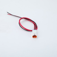Kabel Harness 2-Core Merah Hitam Kustom dengan Konektor Plastik Tahan Air Putih Oranye untuk Sambungan Daya Peralatan Rumah Tangga