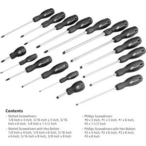 Ingersoll Rand 17 Piece <b>Screwdriver</b> <b>Set</b> With Magnetic Tips And Soft Grip Handles For Industrial Use - Product Image 2