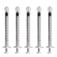 Dispositif de dosage liquide jetable en plastique de 1 ml avec raccord Luer Lock pour mesure en laboratoire et distribution industrielle (sans embouts)
