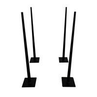WEKIS Pieds de meubles en épingle à cheveux modernes en métal noir pour salle à manger banc de bureau café salle à manger et Restaurant Table d'extrémité pieds de Table d'appoint