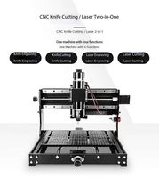 Machine CNC 2-en-1 500W 3020 PLUS avec laser et routeur, compatible acrylique, guide linéaire axe X, zone de travail 300x200x73cm pour gravure