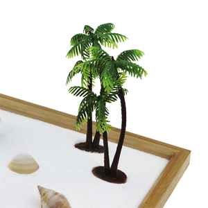 Kit Giardino <span class=keywords><strong>Zen</strong></span> in Miniatura con Sabbia Bianca, Palme e Conchiglie Naturali, Strumento per Meditazione, Decorazione da Scrivania per Terapia e Relax in Ufficio - Product Image 3