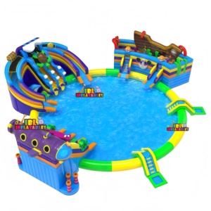 สวนน้ำธีมพาร์คกลางแจ้งขนาดใหญ่ <span class=keywords><strong>เครื่อง</strong></span>เล่นน้ำเป่าลมเชิงพาณิชย์ สไลเดอร์น้ำเป่าลมสำห<span class=keywords><strong>รับ</strong></span>ผู้ใหญ่พร้อมสระน้ำขนาดใหญ่สำหรับเด็ก - Product Image 2