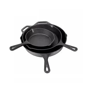 Sartén de hierro fundido presazonada de 6/8/10/12 pulgadas, <span class=keywords><strong>sartenes</strong></span> antiadherentes de hierro fundido con precio de fábrica - Product Image 3