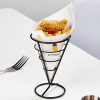 Support de cônes à frites et glace en fil métallique, pièces, présentoir de nourriture, accessoire de collation