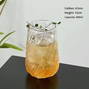 Ad alta estetica di grande capacità bicchieri di vetro Latte ghiacciato Americano succo tazze con disegno filettato per caffè <span class=keywords><strong>e</strong></span> <span class=keywords><strong>acqua</strong></span> - Product Image 3